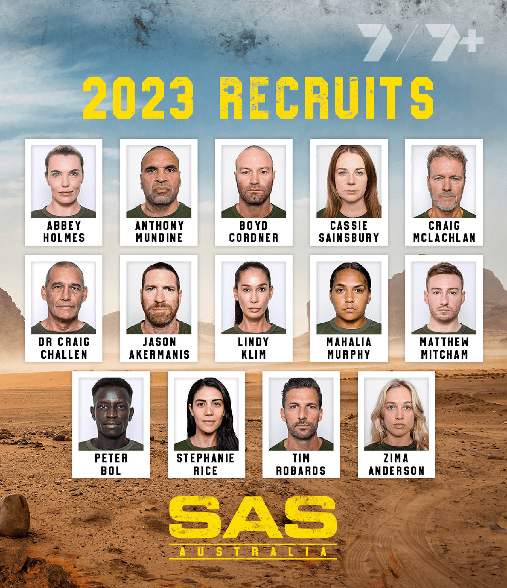 Craig McLachlan and the cast of SAS Australia 2023